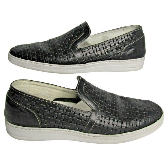 Carlo Pazolini Men\'s Leather Woven Loafer Slip On Shoes Black Size 9/42 main image 8